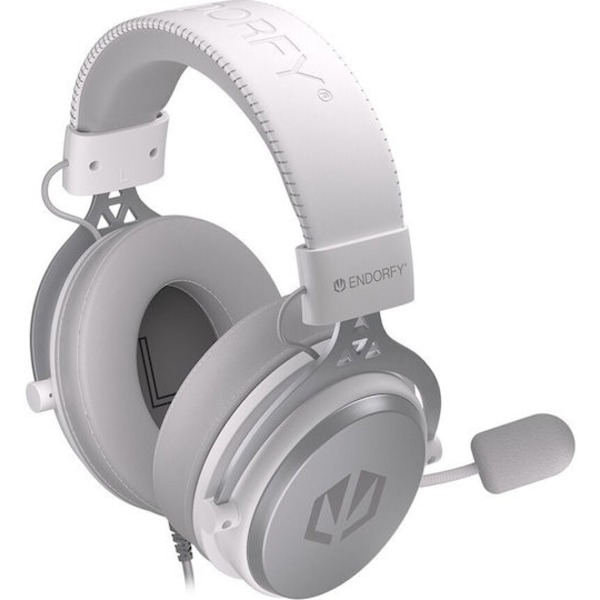 Endorfy VIRO Plus USB Over Ear Gaming Headset με σύνδεση USB Onyx White