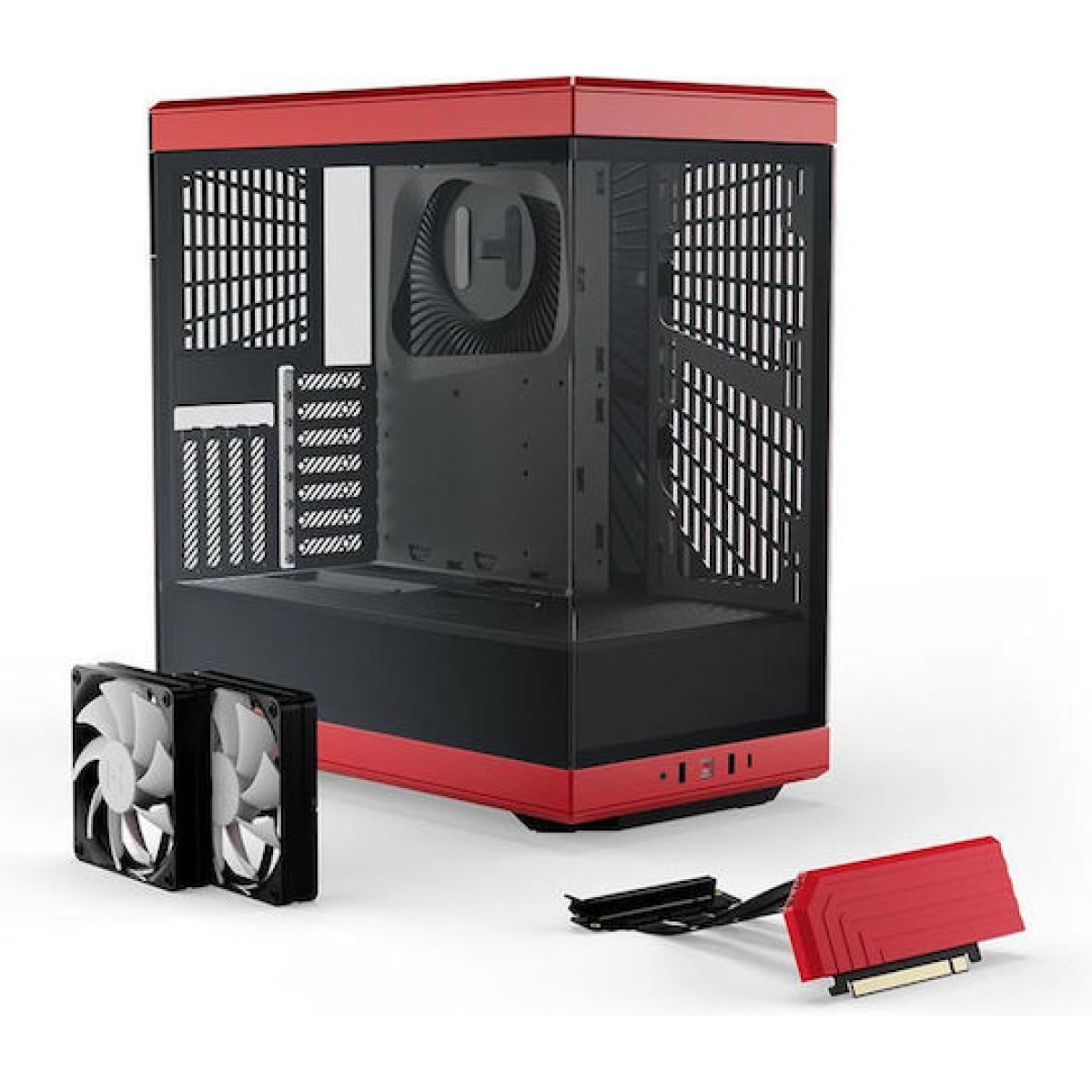 HYTE Y40 Gaming Midi Tower Κουτί Υπολογιστή με Πλαϊνό Παράθυρο Κόκκινο