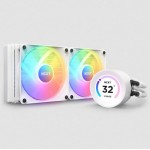 NZXT Kraken 240 RGB Υδρόψυξη Επεξεργαστή Διπλού Ανεμιστήρα 120mm για Socket AM4/AM5/1700/1200/115x Λευκή