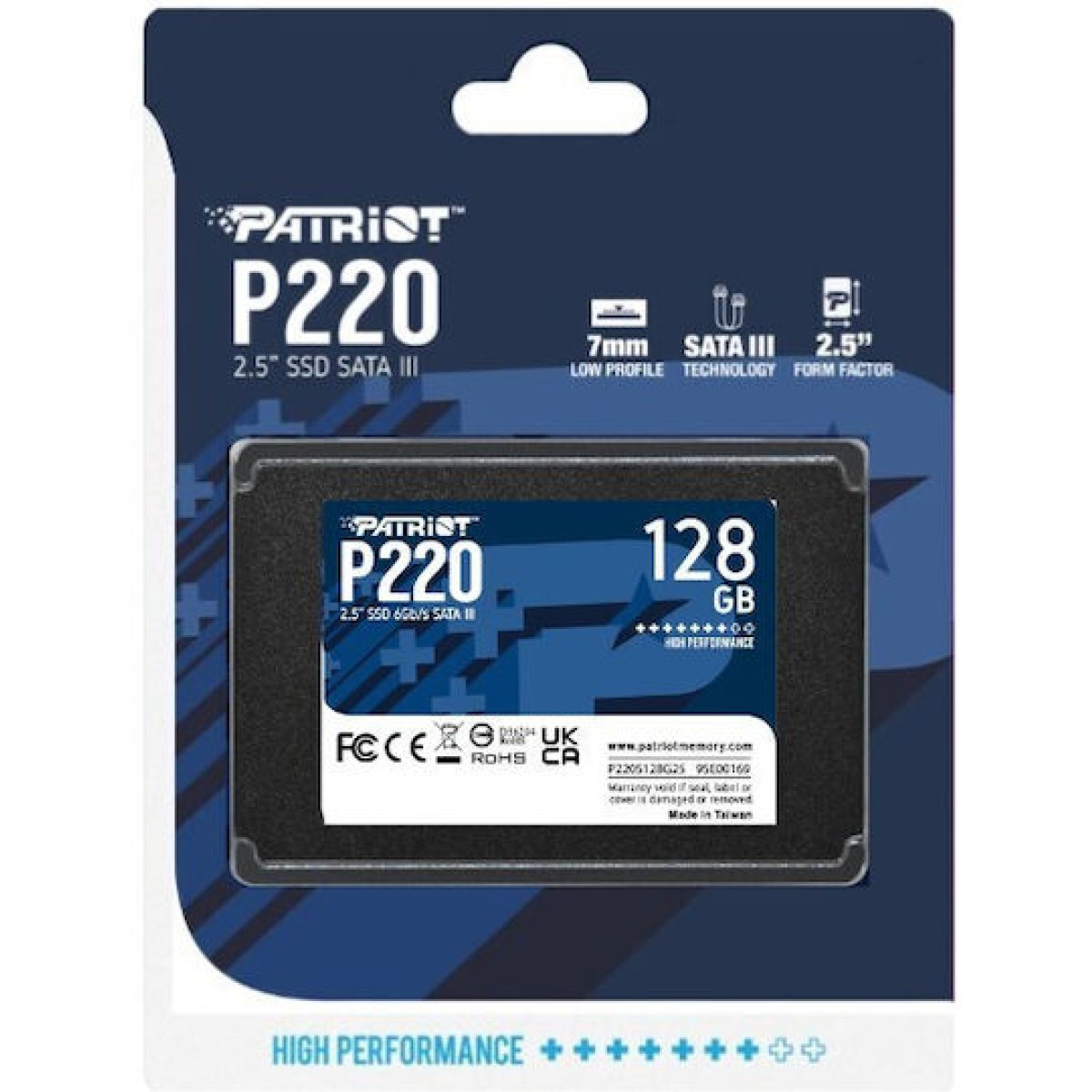 Patriot P220 SSD 128GB 2.5'' SATA III
