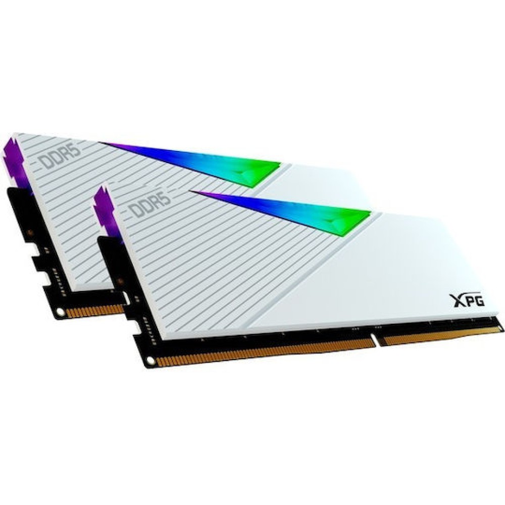 Adata XPG Lancer White DDR5 64GB RAM με 2x32GB Modules και Ταχύτητα 6000 για Desktop
