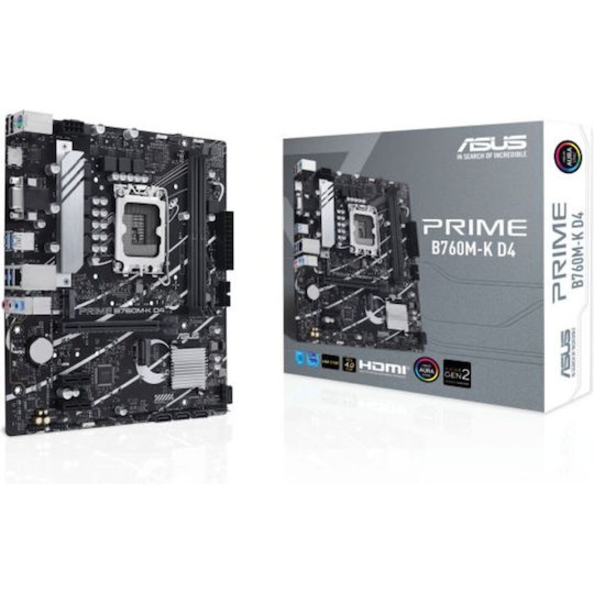 Asus PRIME B760M-K D4 Motherboard Micro ATX με Intel 1700 Socket 90MB1DS0-M0EAY0