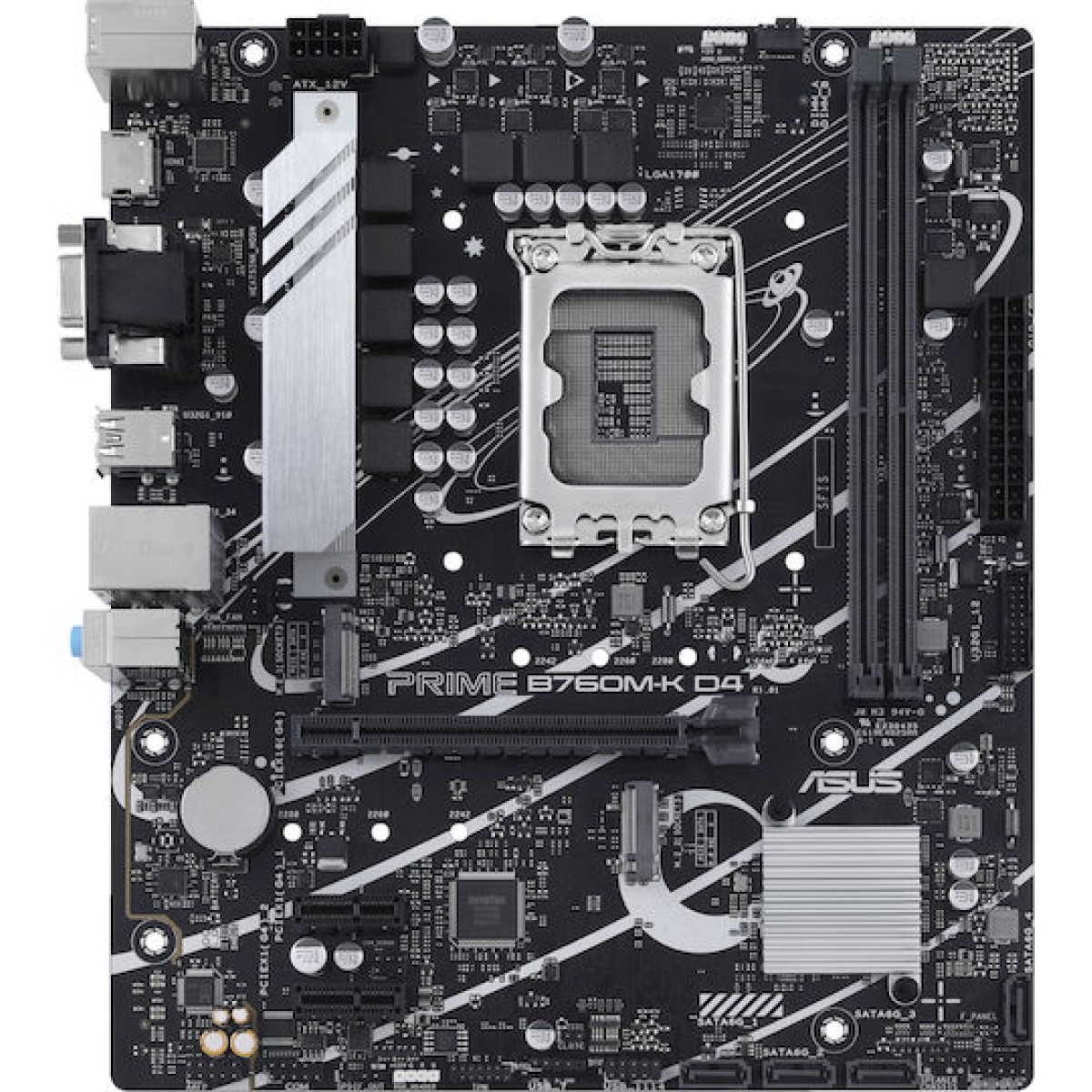 Asus PRIME B760M-K D4 Motherboard Micro ATX με Intel 1700 Socket 90MB1DS0-M0EAY0