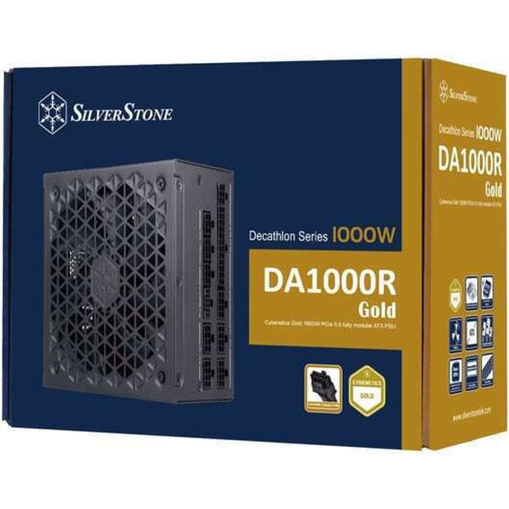 Silverstone DA1000R 1000W Μαύρο Τροφοδοτικό Υπολογιστή Full Modular 80 Plus Gold