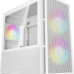 Deepcool CH360 Micro Tower Κουτί Υπολογιστή με Πλαϊνό Παράθυρο και RGB Φωτισμό Λευκό