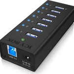 Icy Box USB 3.0 Hub 7 Θυρών με σύνδεση USB-A και Εξωτερική Παροχή Ρεύματος