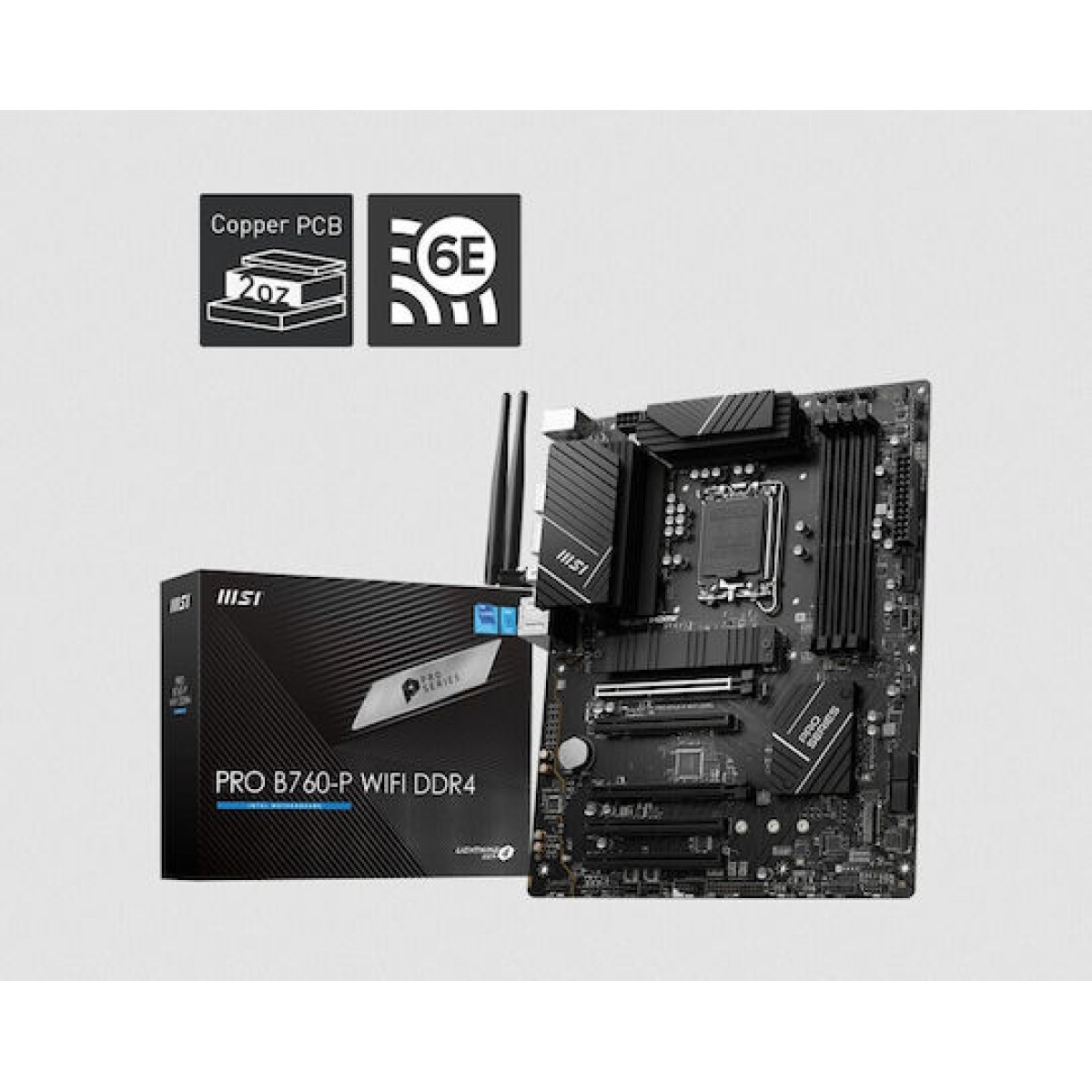 MSI Pro B760-P WIFI DDR4 Motherboard ATX με Intel 1700 Socket 7D98-001R