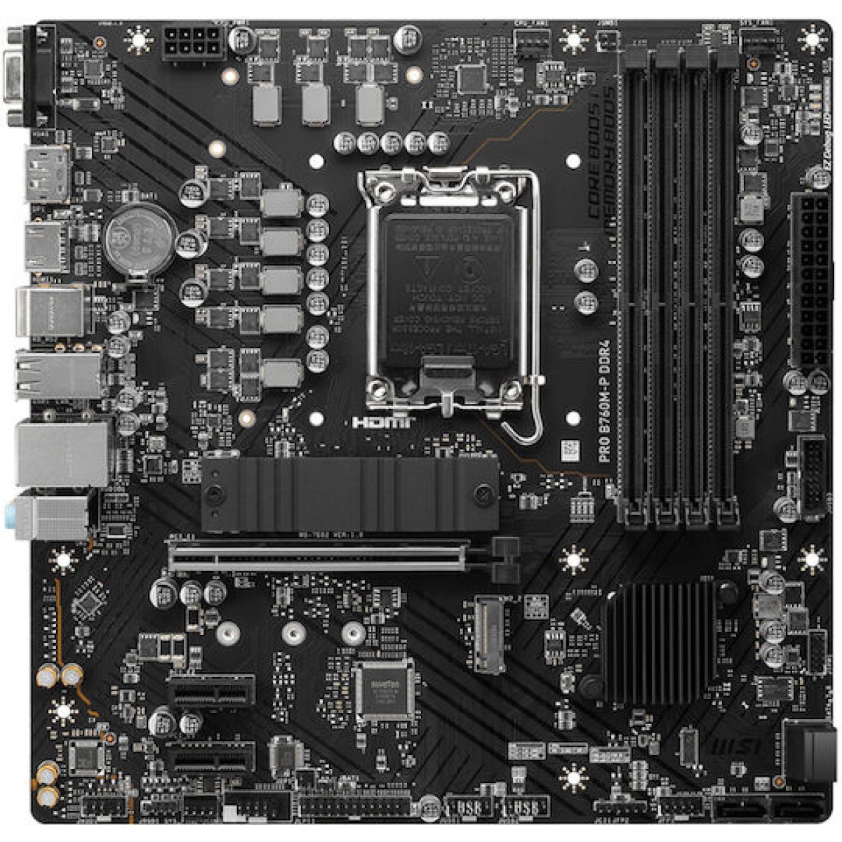 MSI Pro B760M-P DDR4 Motherboard Micro ATX με Intel 1700 Socket 7E02-001R