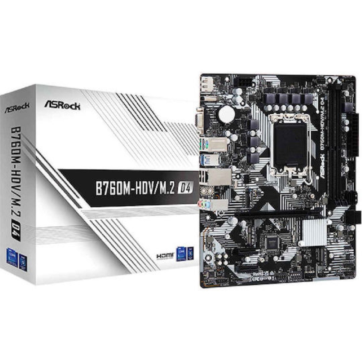 ASRock B760M-HDV/M.2 D4 Motherboard Micro ATX με Intel 1700 Socket 90-MXBL40-A0UAYZ