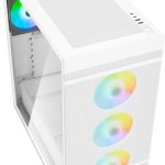 Sharkoon Rebel C50 RGB Gaming Midi Tower Κουτί Υπολογιστή με Πλαϊνό Παράθυρο Λευκό