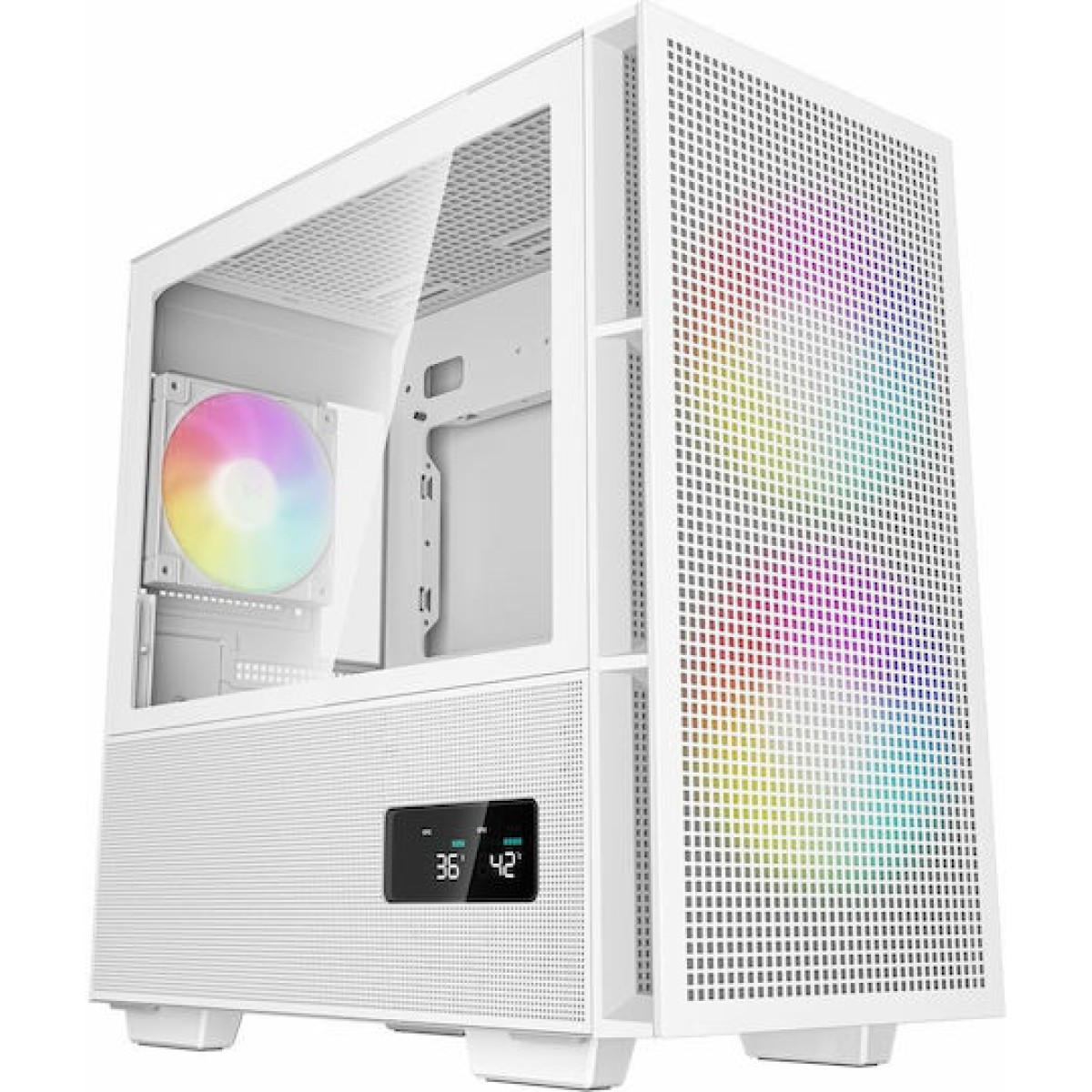 Deepcool CH360 Digital Gaming Micro Tower Κουτί Υπολογιστή με Πλαϊνό Παράθυρο Λευκό