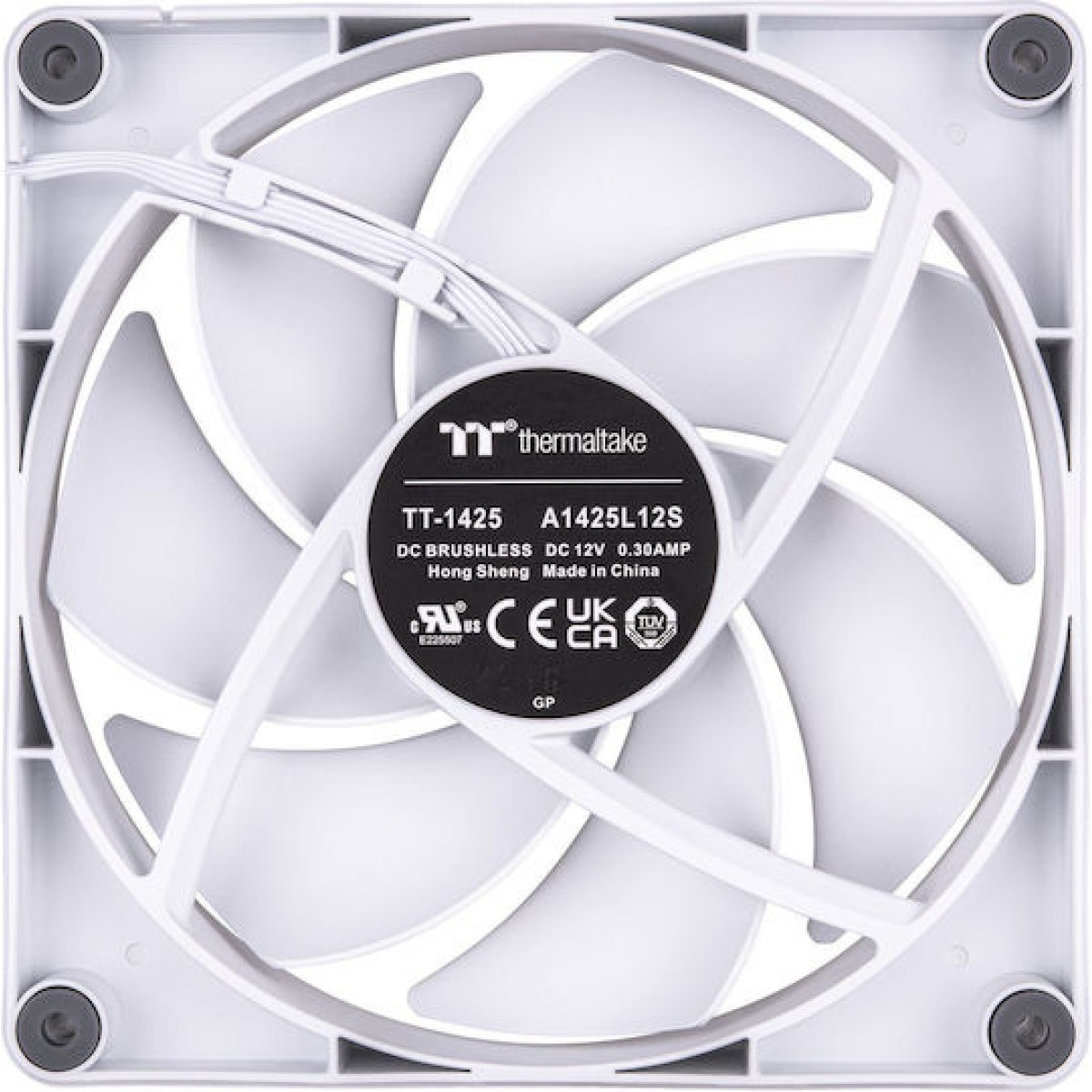 Thermaltake CT140 Case Fan με Λευκό Φωτισμό και Σύνδεση 4-Pin PWM 2τμχ Λευκό