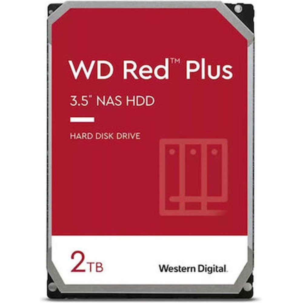 Western Digital Red Plus 2TB HDD Σκληρός Δίσκος 3.5