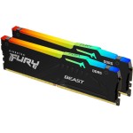 Kingston Fury Beast RGB DDR5 16GB RAM με 2x8GB Modules και Ταχύτητα 6000 για Desktop