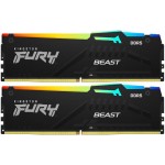 Kingston Fury Beast RGB DDR5 16GB RAM με 2x8GB Modules και Ταχύτητα 6000 για Desktop