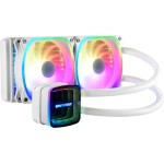 Enermax Aquafusion ADV Υδρόψυξη Επεξεργαστή Διπλού Ανεμιστήρα 120mm για Socket AM4/AM5/1700/1200/115x με RGB Φωτισμό Λευκή
