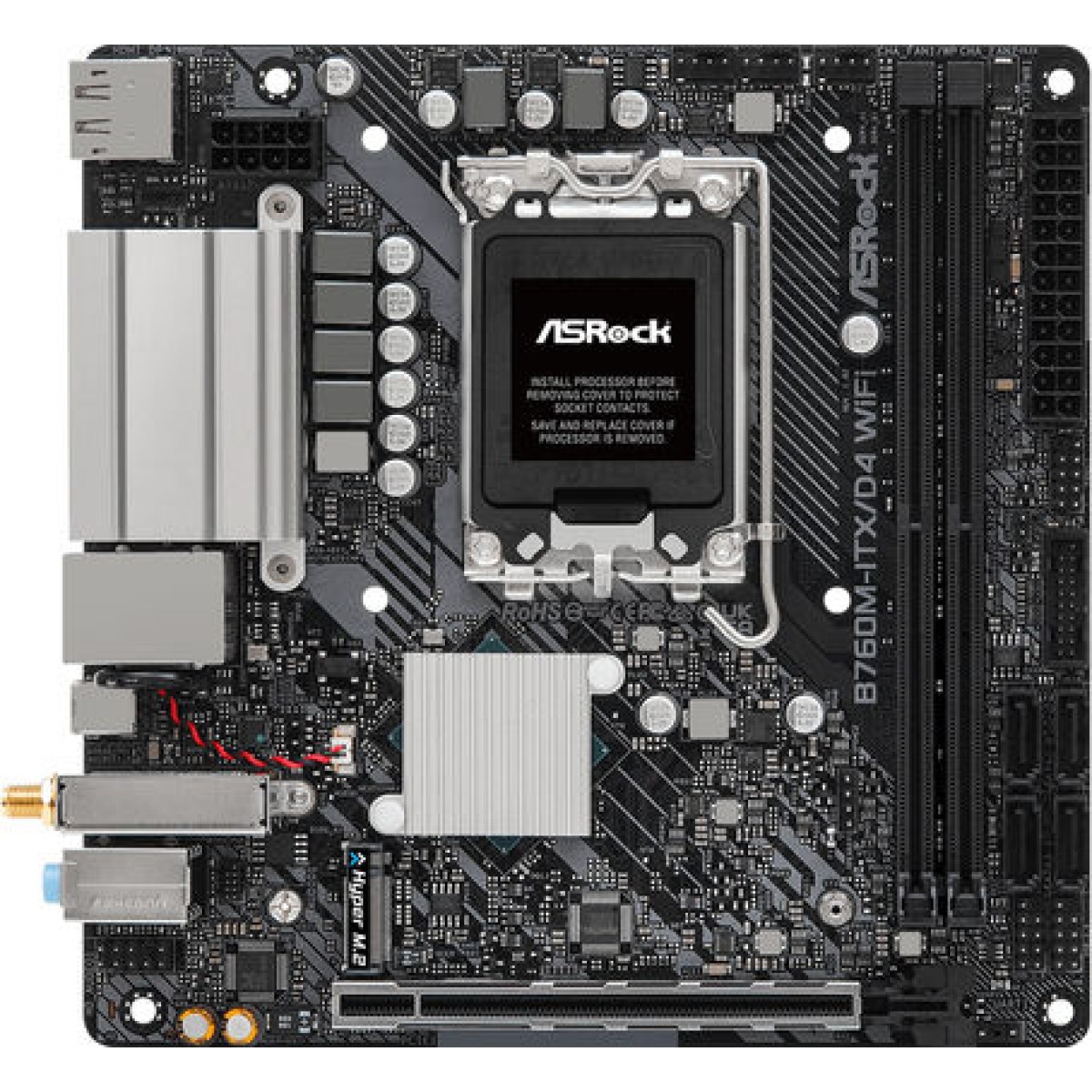 ASRock B760M-ITX/D4 WIFI Motherboard Mini ITX με Intel 1700 Socket 90-MXBKY0-A0CAYZ
