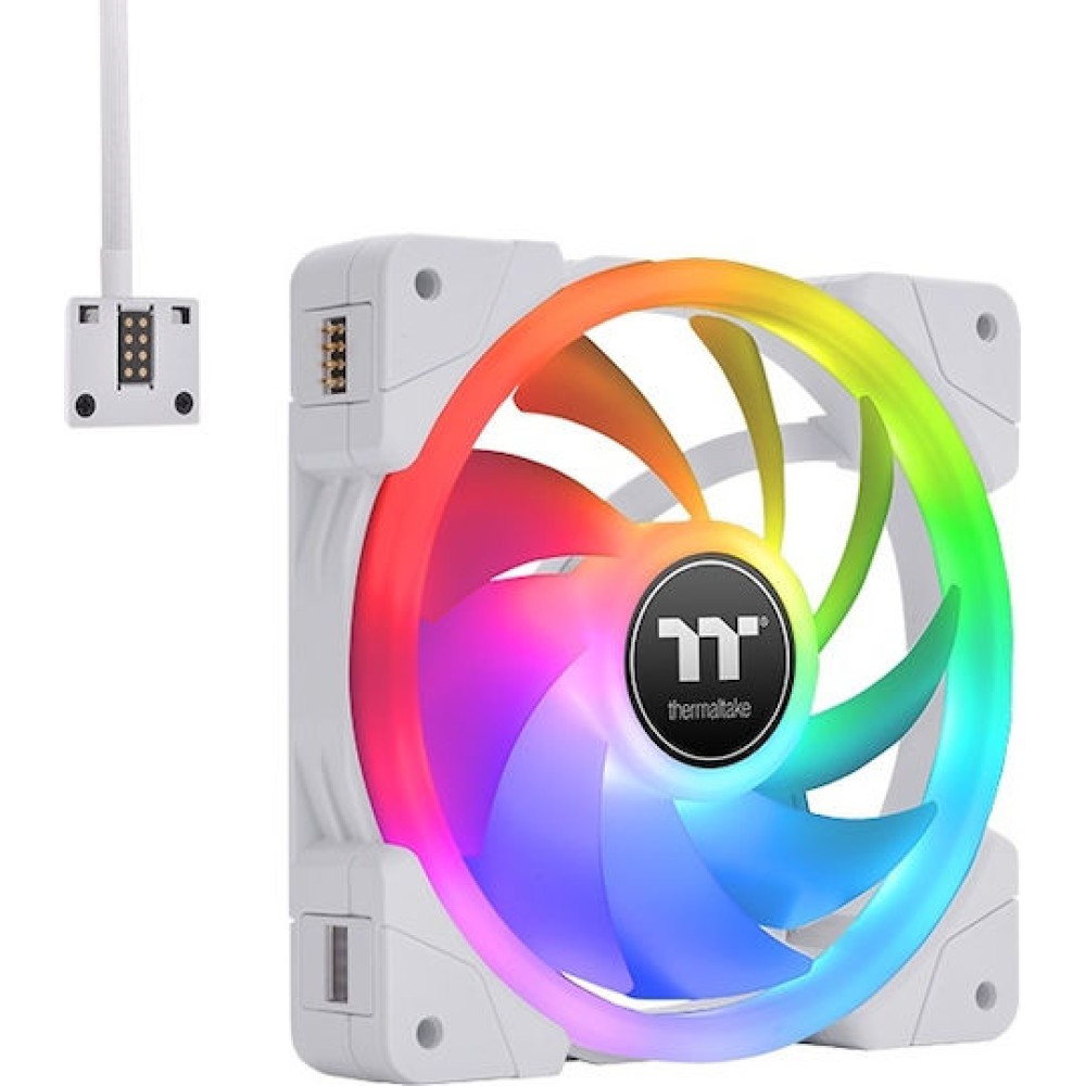 Thermaltake Swafan Ex12 Case Fan 120mm με RGB Φωτισμό και Σύνδεση 9-Pin Λευκό