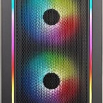 Silverstone Fara 312Z Gaming Mini Tower Κουτί Υπολογιστή με Πλαϊνό Παράθυρο και RGB Φωτισμό Μαύρο