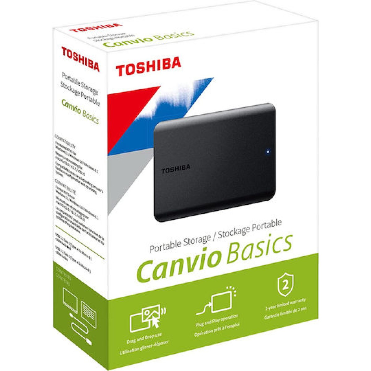 Toshiba Canvio Basics 2022 USB 3.2 Εξωτερικός HDD 2TB 2.5