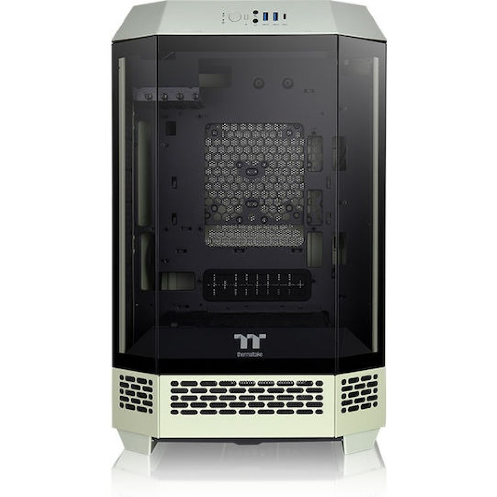 Thermaltake The Tower 300 Micro Tower Κουτί Υπολογιστή με Πλαϊνό Παράθυρο και RGB Φωτισμό Matcha Green