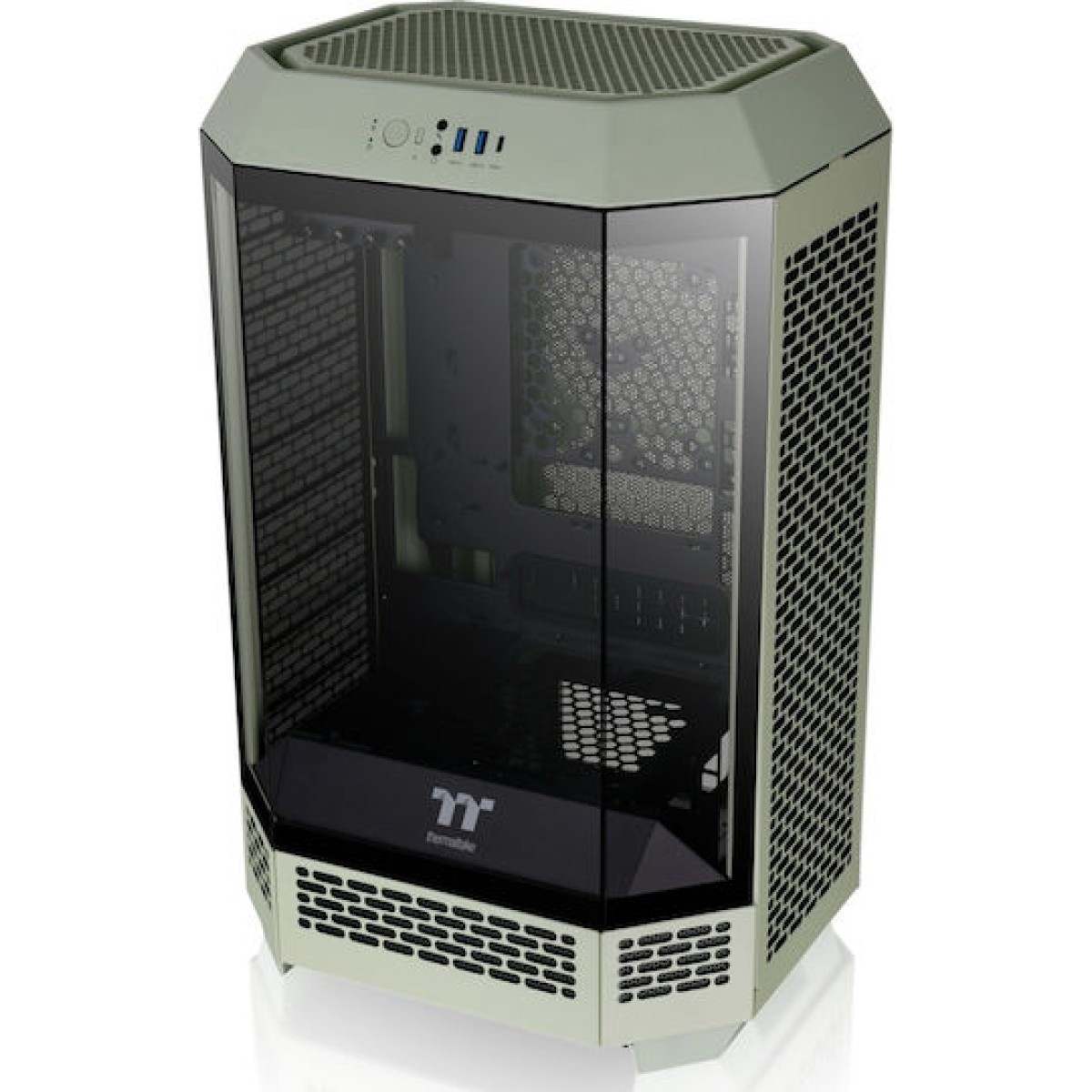 Thermaltake The Tower 300 Micro Tower Κουτί Υπολογιστή με Πλαϊνό Παράθυρο και RGB Φωτισμό Matcha Green