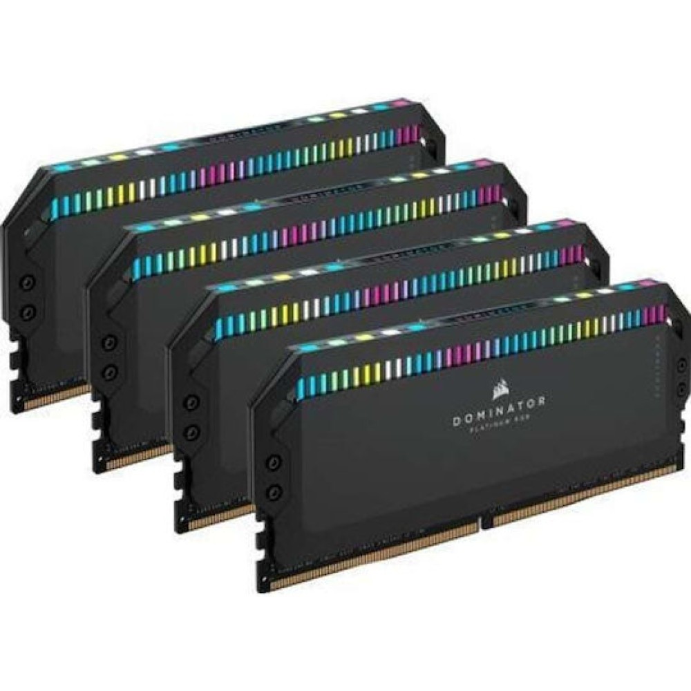 Corsair Dominator Platinum RGB DDR5 64GB RAM με 4x16GB Modules και Ταχύτητα 6200 για Desktop