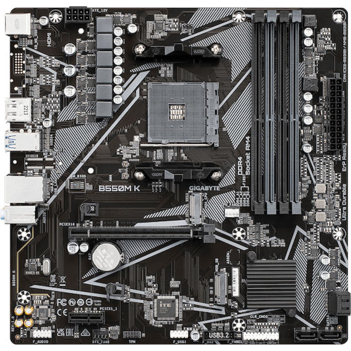 Gigabyte B550M K rev. 1.0 Motherboard Micro ATX με AMD AM4 Socket