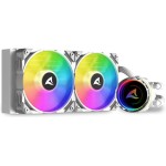 Sharkoon S80 RGB Υδρόψυξη Επεξεργαστή Διπλού Ανεμιστήρα 120mm για Socket AM4/AM5/1700/1200/115x Λευκή