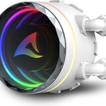 Sharkoon S80 RGB Υδρόψυξη Επεξεργαστή Διπλού Ανεμιστήρα 120mm για Socket AM4/AM5/1700/1200/115x Λευκή