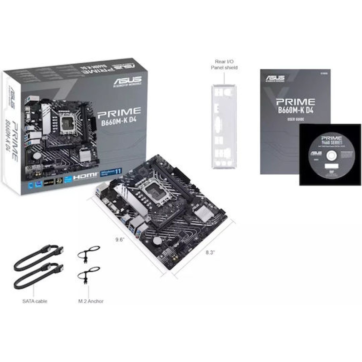 Asus Prime B660M-K D4 Motherboard Micro ATX με Intel 1700 Socket 90MB1950-M0EAY0