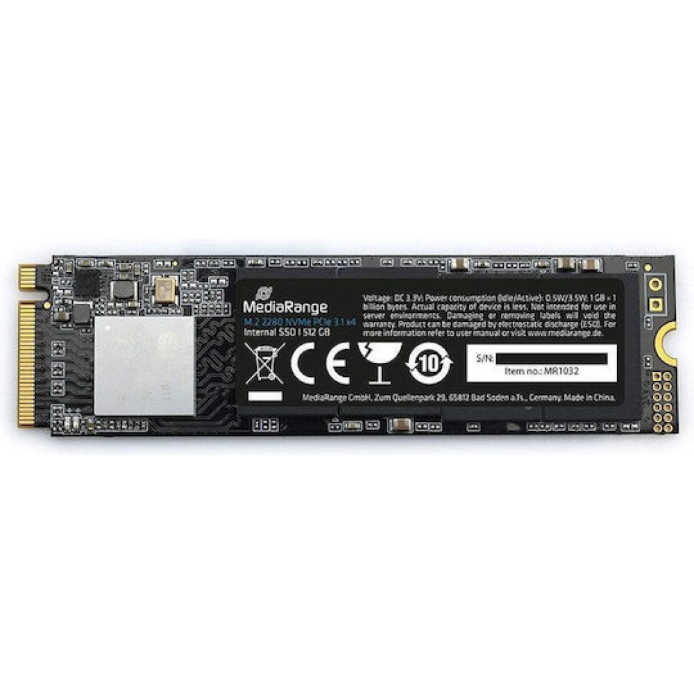 MediaRange SSD 512GB M.2 NVMe PCI Express 3.0