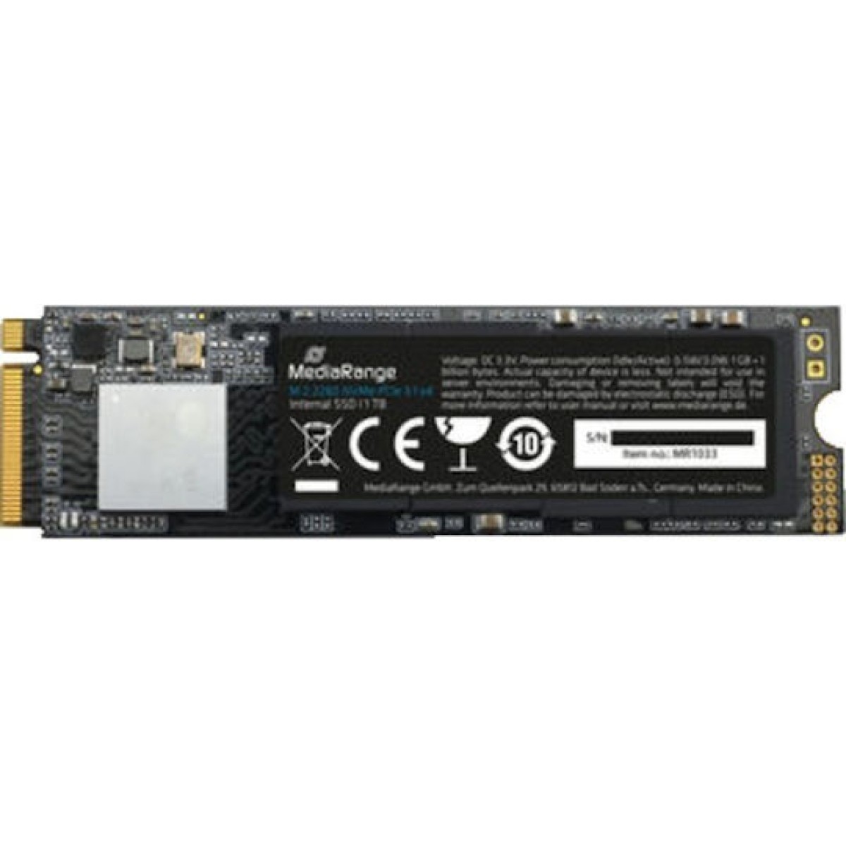 MediaRange SSD 1TB M.2 NVMe PCI Express 3.0