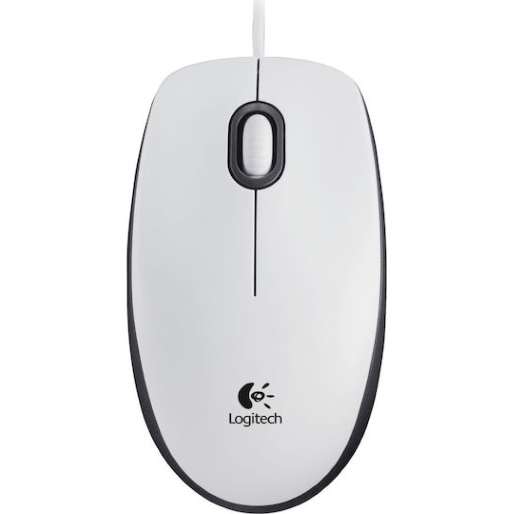 Logitech M100 Ενσύρματο Ποντίκι Λευκό