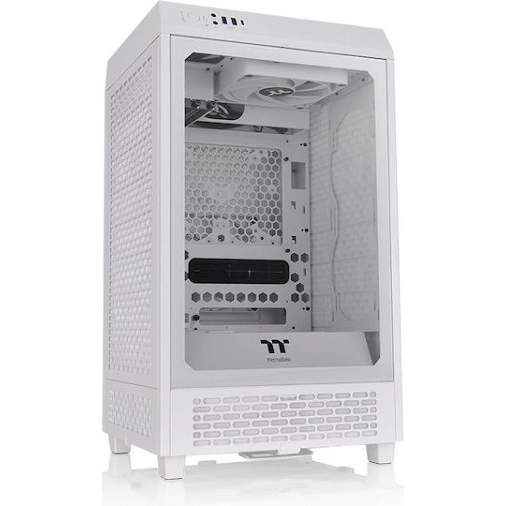 Thermaltake The Tower 200 Mini Chassis Gaming Mini Tower Κουτί Υπολογιστή με Πλαϊνό Παράθυρο Snow White
