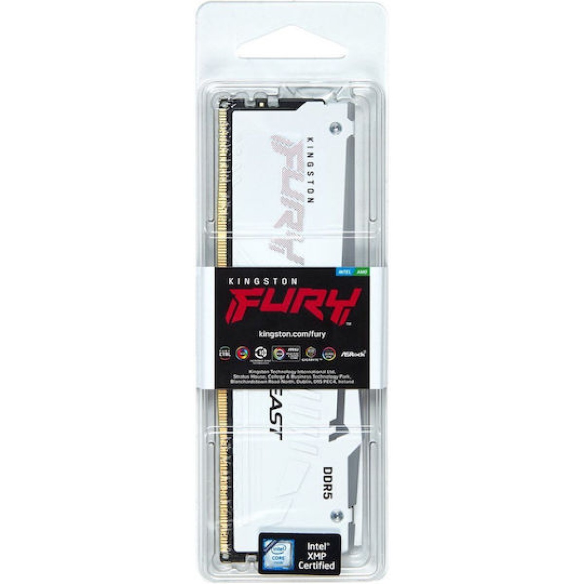 Kingston Fury Beast RGB DDR5 με Module 1x32GB και Ταχύτητα 6000 για Desktop
