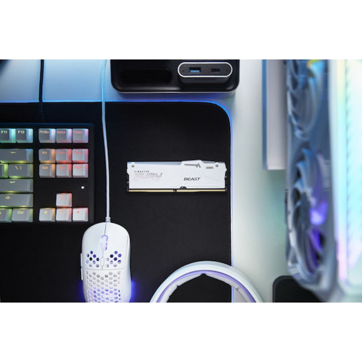 Kingston Fury Beast RGB DDR5 με Module 1x32GB και Ταχύτητα 6000 για Desktop