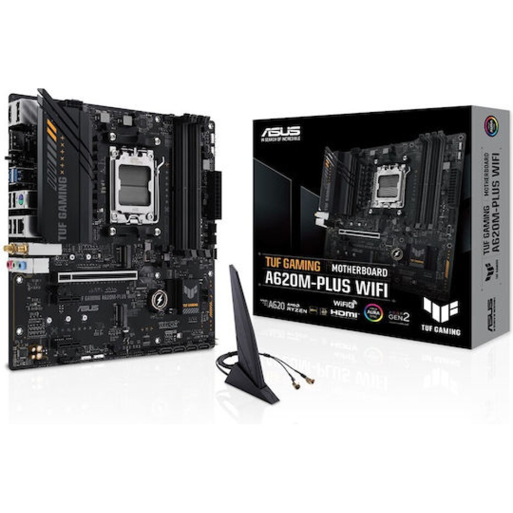 Asus TUF Gaming A620M Plus Wifi Motherboard Micro ATX με AMD AM5 Socket 90MB1F00-M0EAY0
