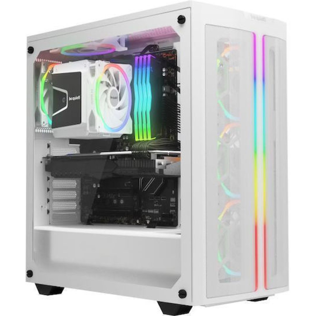 Be Quiet Light Wings High Speed Case Fan 120mm με ARGB Φωτισμό και Σύνδεση 4-Pin PWM 3τμχ Λευκό