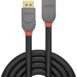 Lindy Cable DisplayPort male - DisplayPort female 1m Μαύρο (36496)