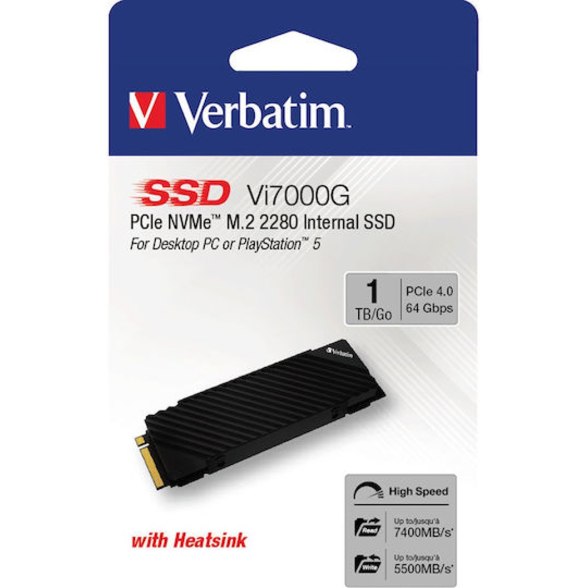 Verbatim Vi7000 PCle SSD 1TB M.2 NVMe PCI Express 4.0