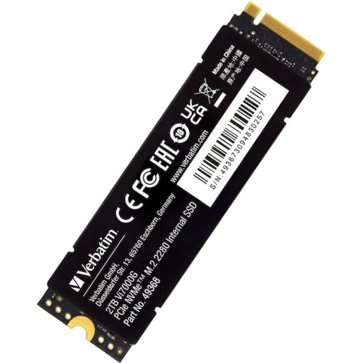 Verbatim Vi7000 PCle SSD 2TB M.2 NVMe PCI Express 4.0