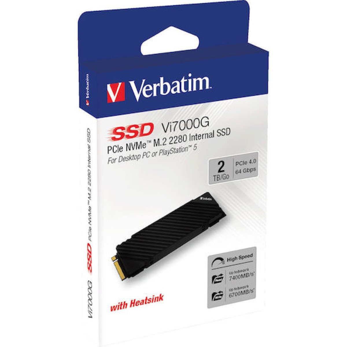 Verbatim Vi7000 PCle SSD 2TB M.2 NVMe PCI Express 4.0
