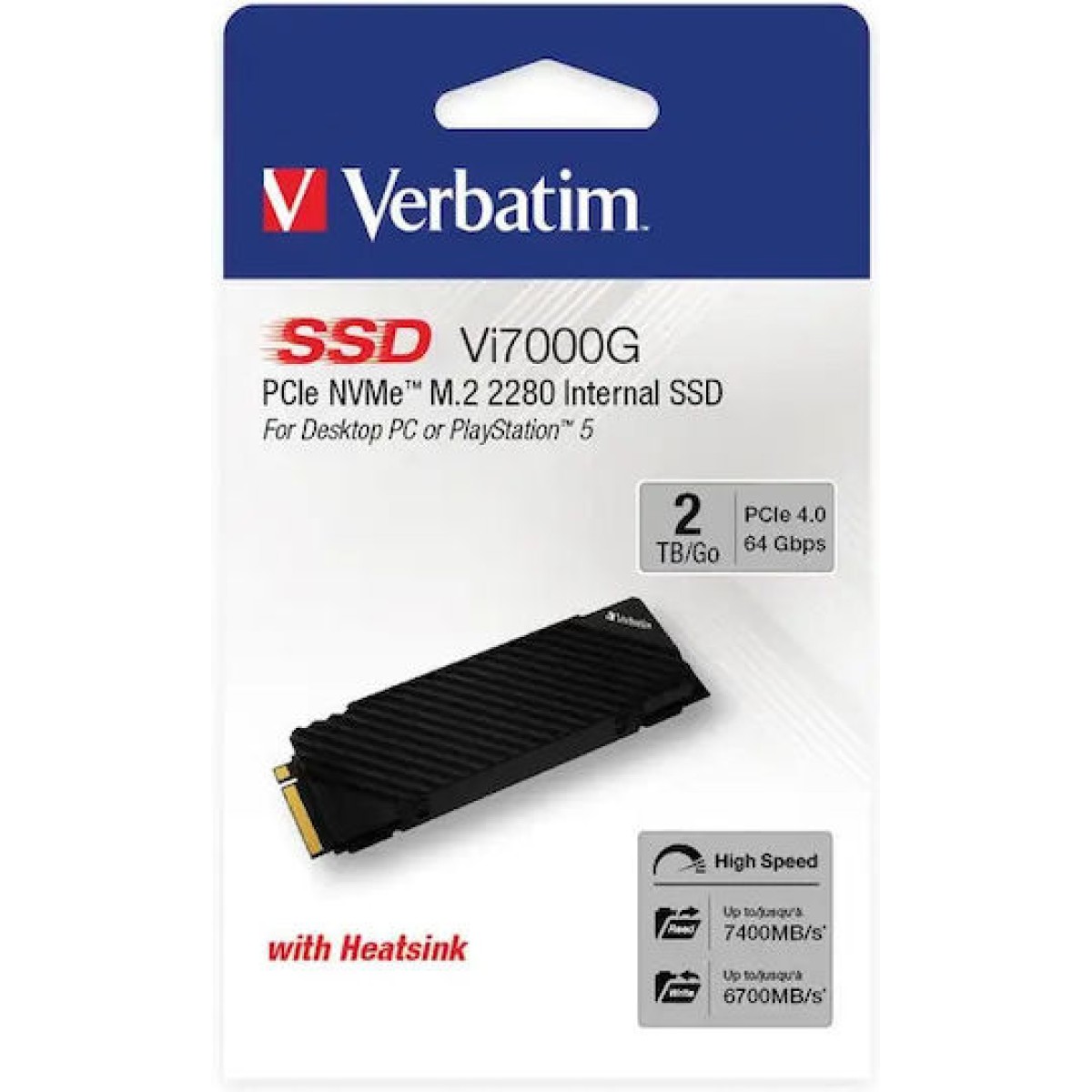 Verbatim Vi7000 PCle SSD 2TB M.2 NVMe PCI Express 4.0
