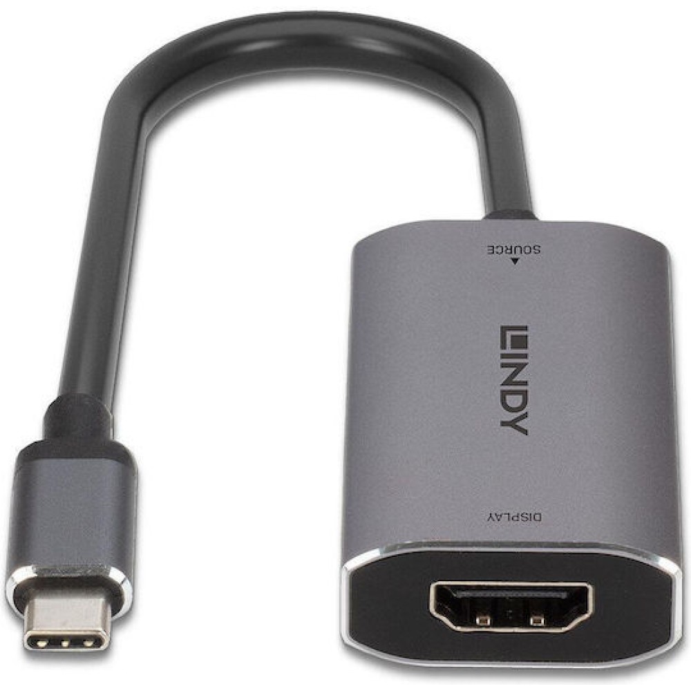 Lindy Μετατροπέας USB-C male σε HDMI female Γκρι (43327)