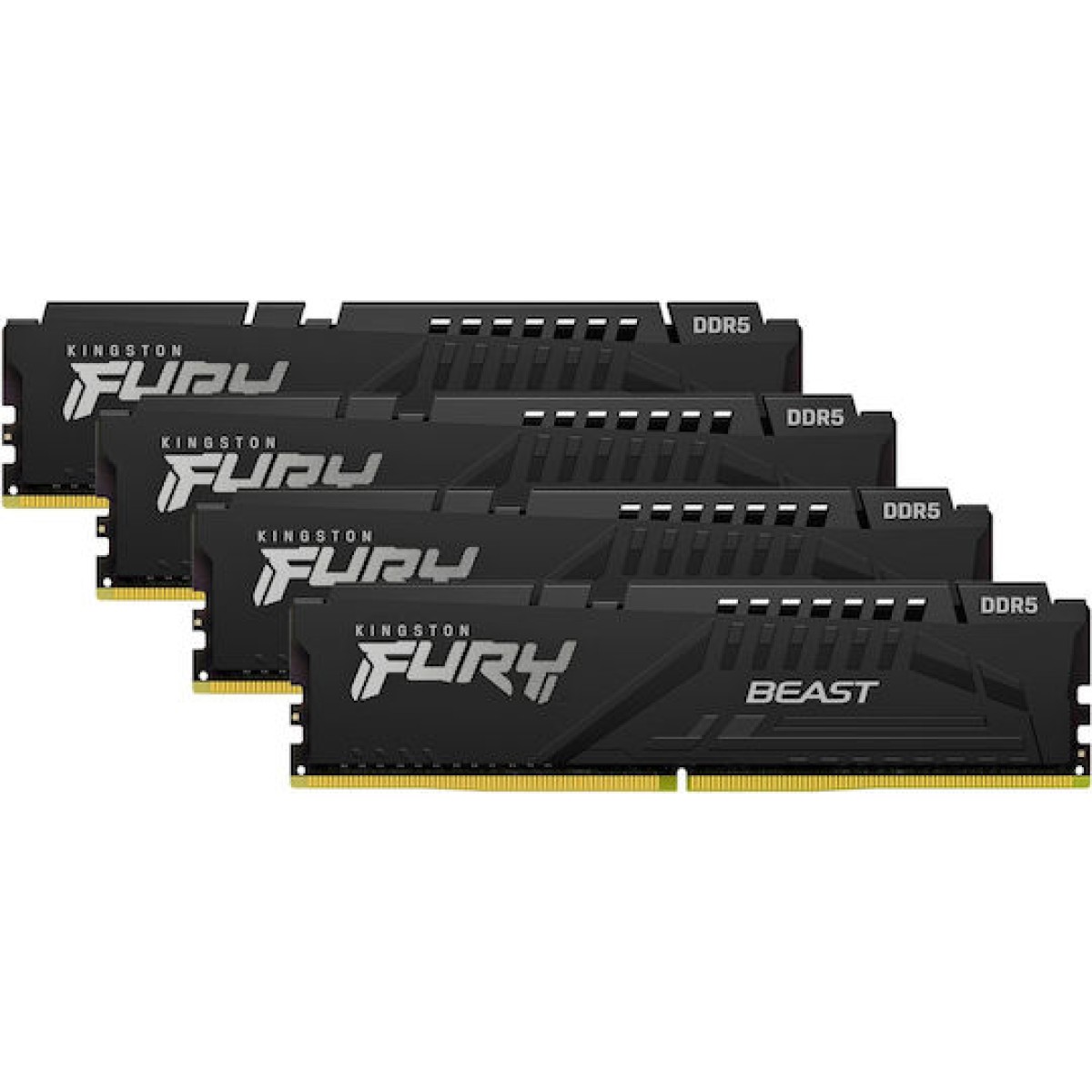 Kingston Fury Beast DDR5 128GB RAM με 4x32GB Modules και Ταχύτητα 5600 για Desktop