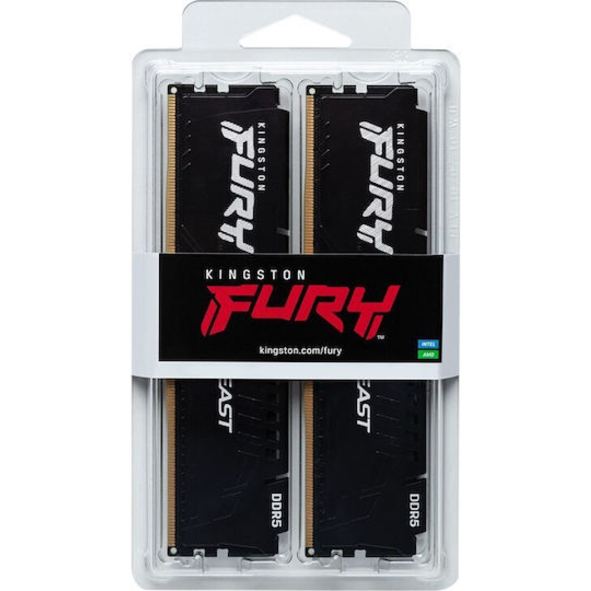 Kingston Fury Beast DDR5 128GB RAM με 4x32GB Modules και Ταχύτητα 5600 για Desktop