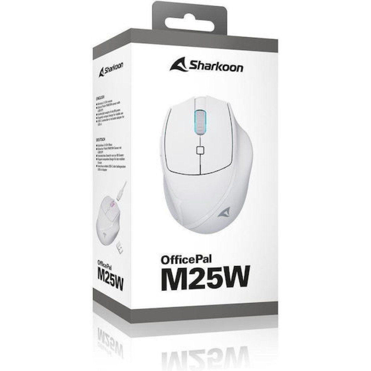 Sharkoon OfficePal M25W Ασύρματο Ποντίκι Λευκό
