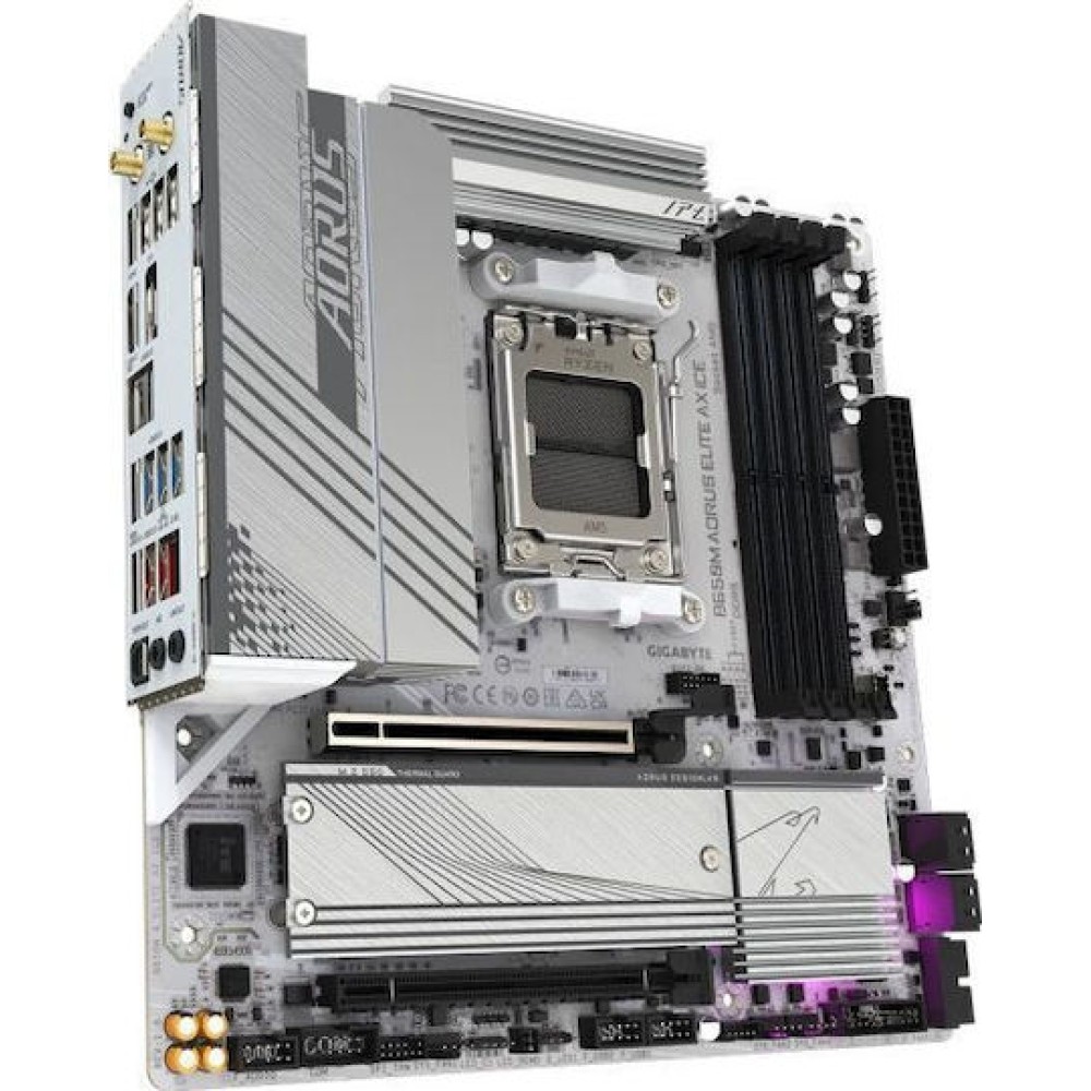 Gigabyte B650M Aorus Elite AX Ice Wi-Fi Motherboard Micro ATX με AMD AM5 Socket