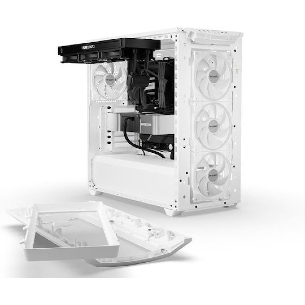 Be Quiet Shadow Base 800 FX Gaming Midi Tower Κουτί Υπολογιστή με Πλαϊνό Παράθυρο και RGB Φωτισμό Λευκό